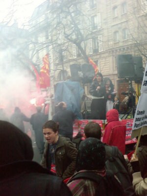 Une manifestation jeune